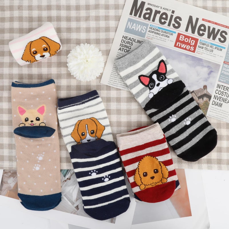 YSense Wear Women's Cute Animal Socks 5 Pairs, Multicolor - Image 4